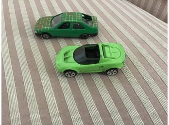 Two Green Toy Cars - Lot #18