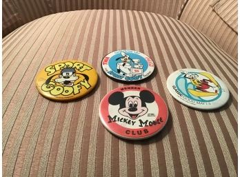 Four Vintage Disney Character Pins