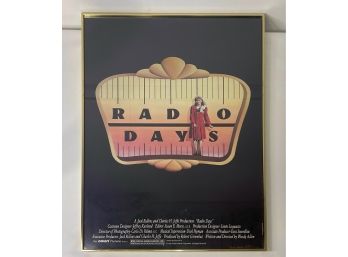 Gold Framed 'Radio Days' Signed Movie Poster