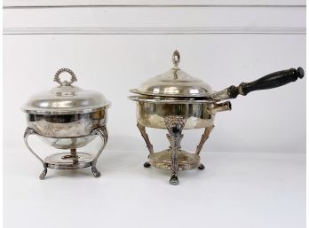 Pair Of Silverplated Chafing Dishes