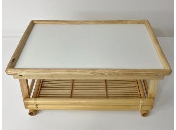 Wood And Bamboo Tiered Serving Tray