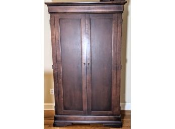 Sturdy Bold And Well Made Brown Armoire Very Spacious And In Good Condition - 21x40x74'