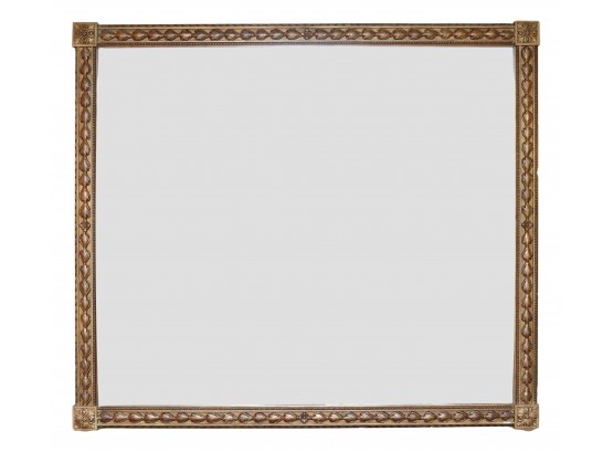 Large Gold Gilt Beveled Wall Mirror