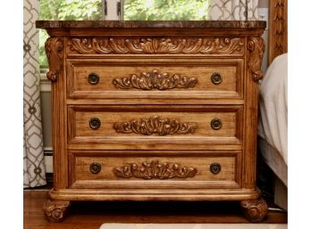 JEFFCO FINE FURNITURE MARBLE TOP 3 Drawer Nightstand 1 Of 2