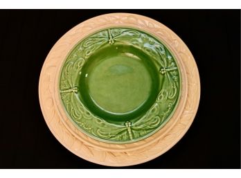 Set Of 10 BORDALLO PINHEIRO CALDAS DA RAINHA MAJOLICA Ceramic Plate Ware