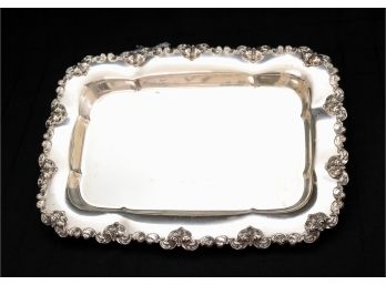STERLING SILVER Serving Dish With Floral Border 15.72 OZT