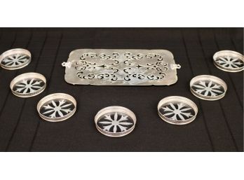 STERLING SILVER Tray And Coasters 17.71 OZT