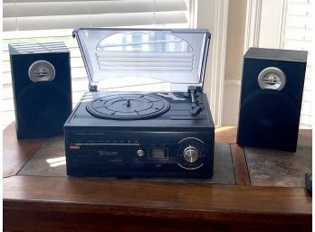Encore Technology Turntable Radio CD System With Speakers