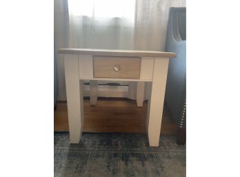 Vintage Wooden Side Table With Drawer
