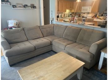 Two Piece Tan Sectional/Corner Sofa