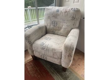 Vintage Linen Reclining Accent Chair
