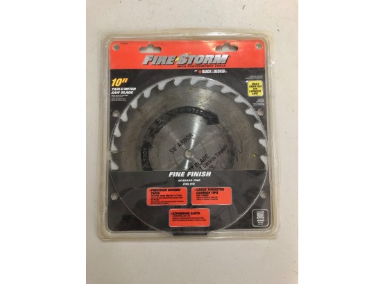 Firestorm Black And Decker 10' Saw Blade New In Package