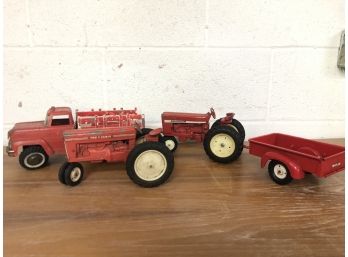 Vintage Die Cast  Pick Up Truck And Tractors  - Hubley