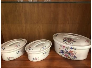 Cordon Blue Oven To Table Porcelain Terrines - Set Of 3