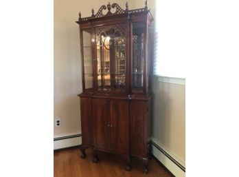 Antique Mahogany Chippendale Style Breakfront - Petite