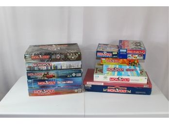 Huge Lot Of Collectible Monoploy Games - Including NFL, Shrek, Anniversary Edition And More!