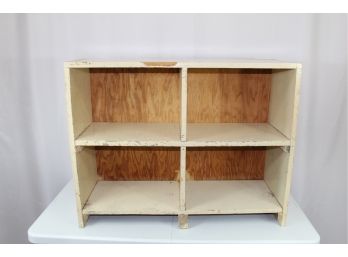 Painted Wooden Cubby Shelf