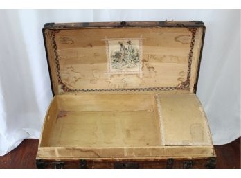 Antique Steamer Trunk,  James M Spear,  Taylors Celebrated Patent Trunk