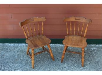 2 Wooden Chairs