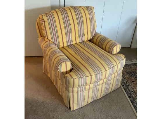 Yellow & Rust Upholstered Chair