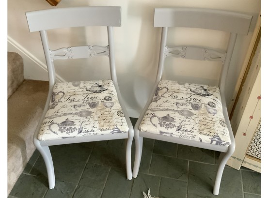Set Of 6 Adorable Painted Chairs