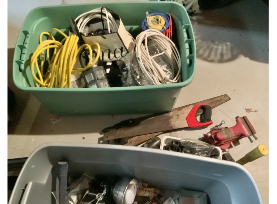 Tool Lot ~ Cords, Craftsman Vise, Saws & More ~