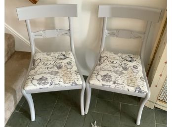 Set Of 6 Adorable Painted Chairs