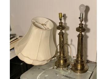Pair Of Stiffel Brass Lamps