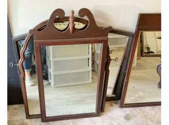 4 Vintage Wood Mirrors
