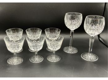 Waterford Glasses ~ 6 Claret & 2 Hocking ~