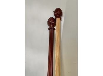 Wood Curtain Rods With Pineapple Ends