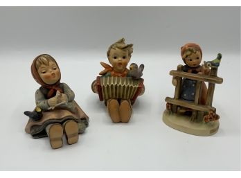 3 Vintage Hummels ~ Signs Of Spring, Happy Pastime & Boy Playing Accordion