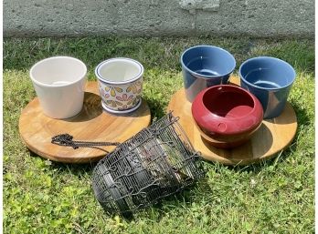 IKEA Planter Base And Gardening Pots And Hanging Planters With Seed Packets