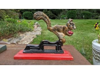 Nutty For This One!! Vintage Iron Squirrel Nutcracker - MCM