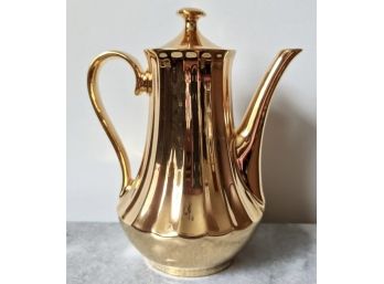 Teapot Chocolate Coffee Pot 24 K Gold W Creamer RUDOLF WACHTER BAVARIA 1924-28