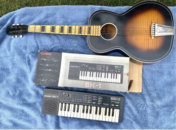 Acoustic Guitar & Casio Keyboard For The Musically Inclined
