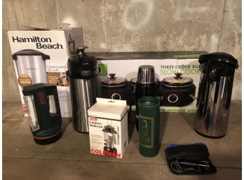 Coffee Urn, Lantern,  3 Crock Slow Cooker And More...