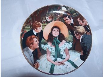 Gone With Wind China Plate' Scarlet And Her Suitors'