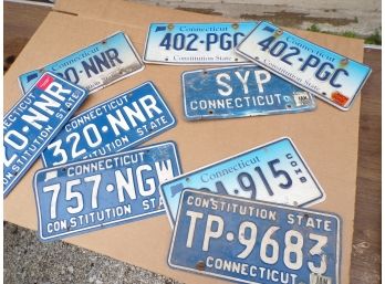 Lot Of  9 Ct. License Plates