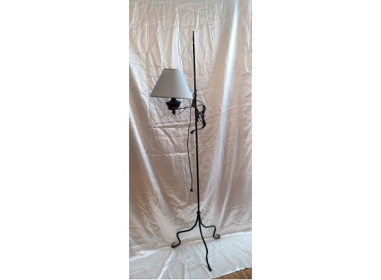 Adjustable Bridge Lamp W Shade, Metal Stand