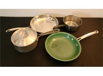 2 Sauce Pots (includes Simply Calphalon) And 2 Frying Pans