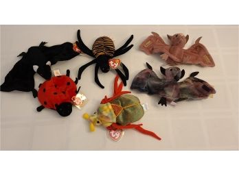 6 TY Beanie Babies, Includes 3 Bats