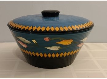 The Main Ingredients, Ceramic Covered Casserole Dish, Small Chip On Knob, Great Piece