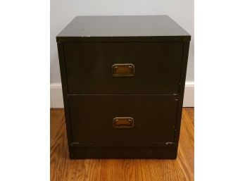 2 Drawer Night Stand, See Pics For Nicks, High Glass Finish, Appears To Be Solid Wood