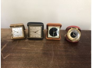 Collection Of Small Travel Clocks
