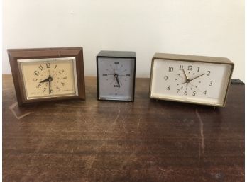Three Art Deco Style Clocks