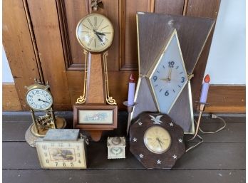 Interesting Collection Of Vintage Clocks