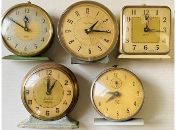 Collection Of Vintage Windup Clocks