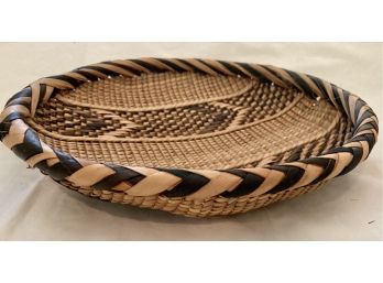 Low Heavy Rimmed Hand Made Woven Bowl From Zimbabwe