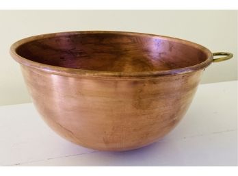 Heavy All Copper Bowl With Brass Ringing
